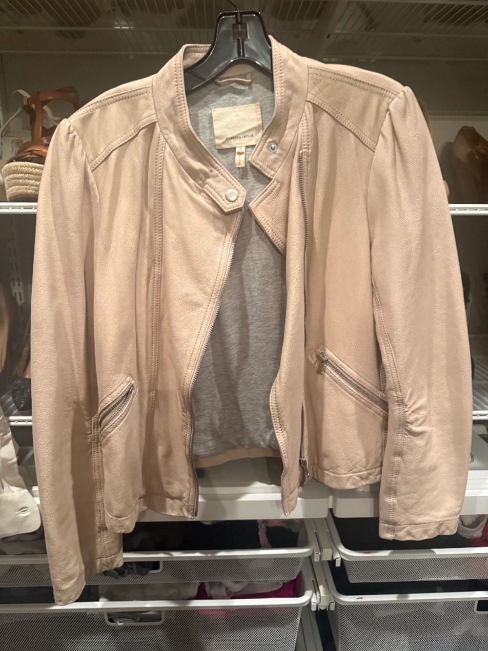Rebecca Taylor leather jacket size 10